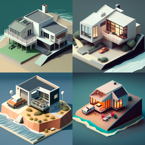 Tiny Architectural Isometric Designs